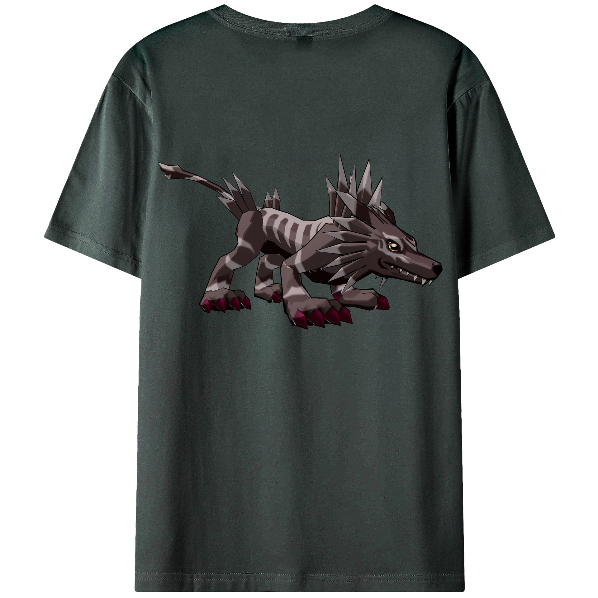 （画像用） Digimon デジタルモンスター/デジモン 綿100％ メンズ半袖Tシャツ（バックプリント） 通気性